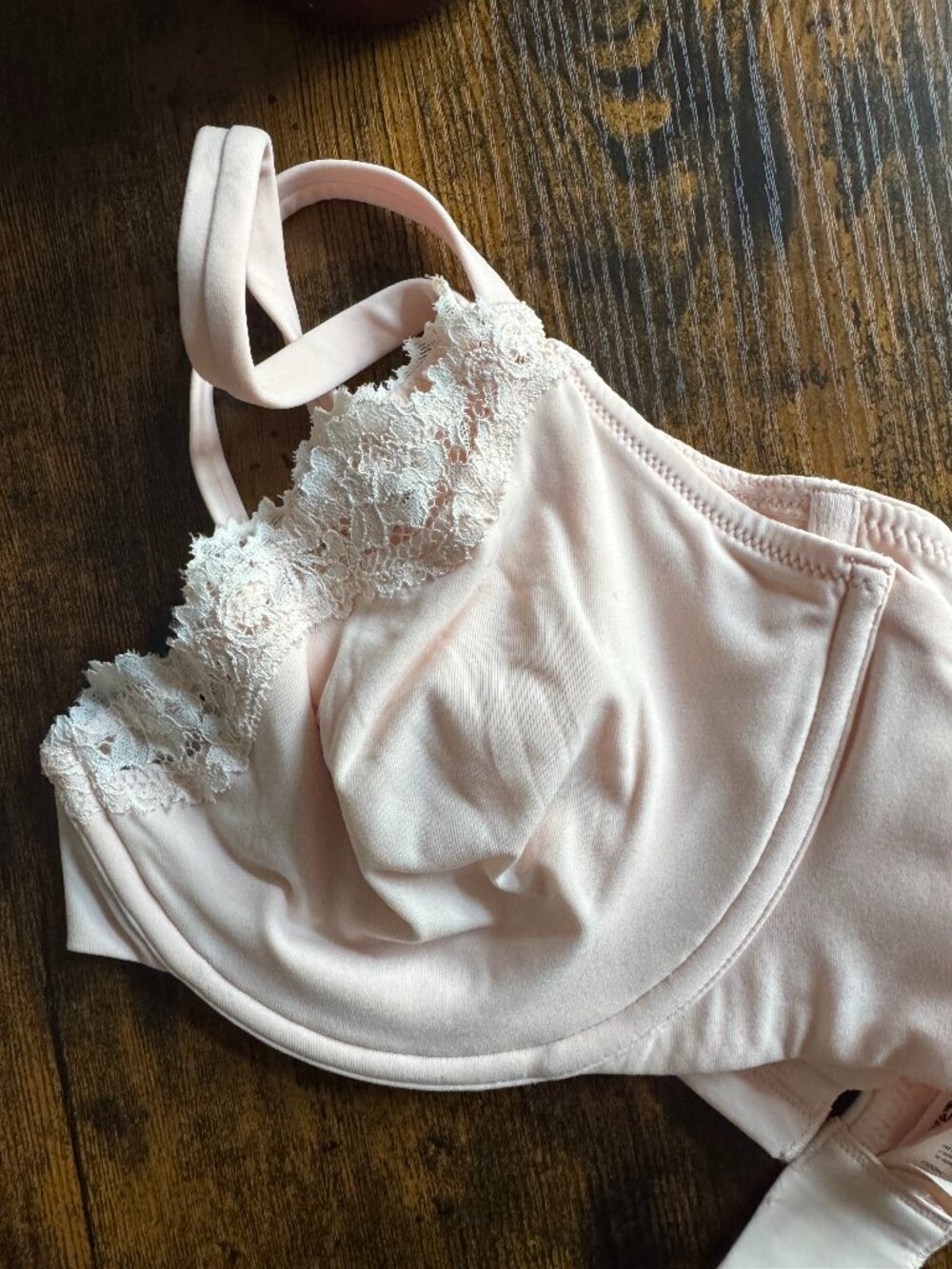 SKIMS fits everyone wired lace bra in blush pink